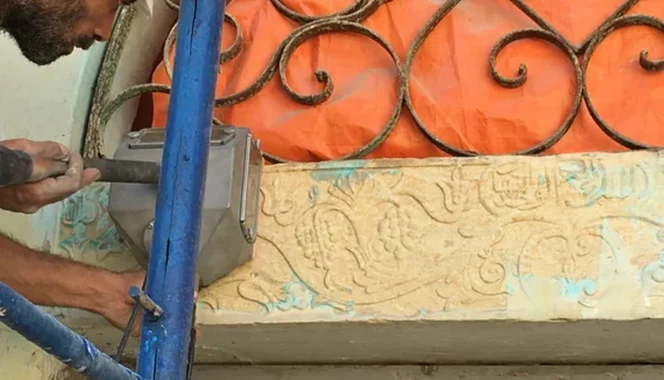 Чистка орнаментов — фото ДО уборки